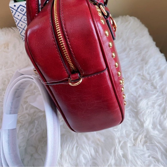 MICHAEL KORS Thompson Medium Distressed Studded Satchel - Picture 5 of 10